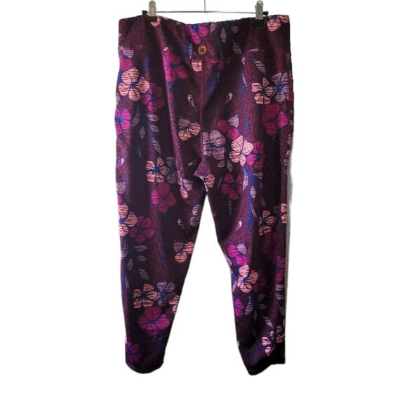 2X pro player floral and leopard print leggings with pockets - Picture 4 of 6